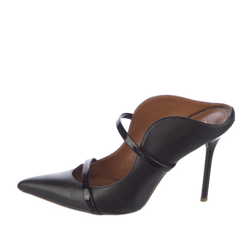 MALONE SOULIERS Black Leather Mules, size IT40.5/US10.5